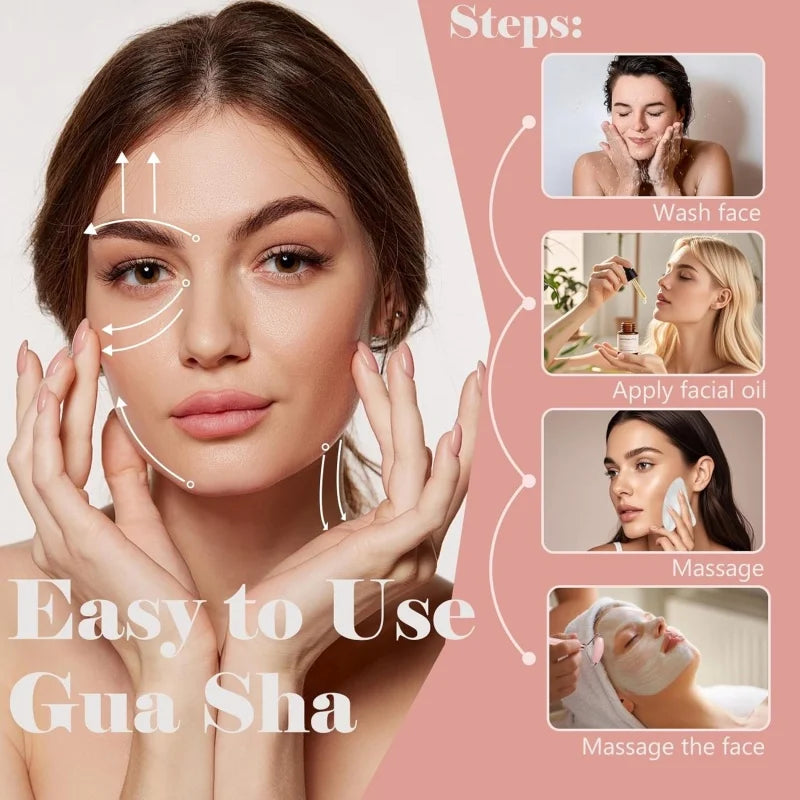 Gezichtsroller & Gua Sha Kit – Complete Lifting Set