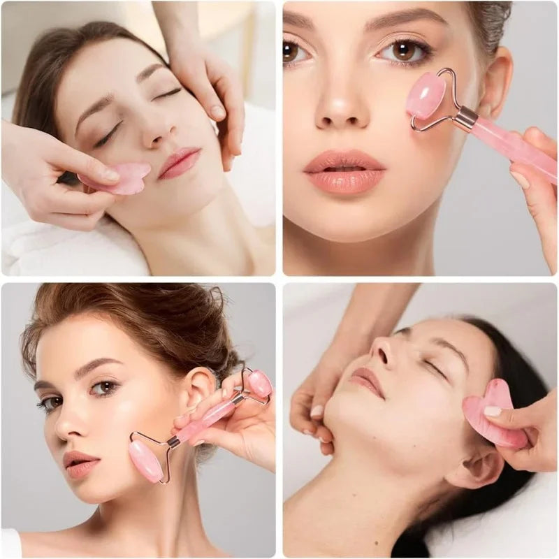 Gezichtsroller & Gua Sha Kit – Complete Lifting Set