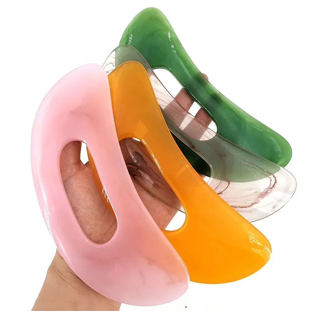 Gua Sha Schraper – Natuursteen & Hars Massagetool